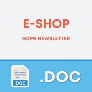 Vzor: Eshop - GDPR newsletter