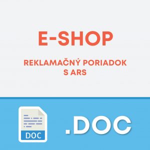 Vzor: Eshop - Reklamačný poriadok s ARS